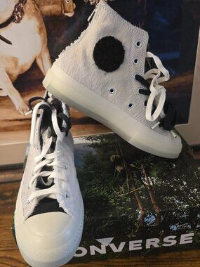 Converse CLOT x Chuck 70 High 'Giant Panda' A00321C Sherpa Shoes Women's 7 NEW